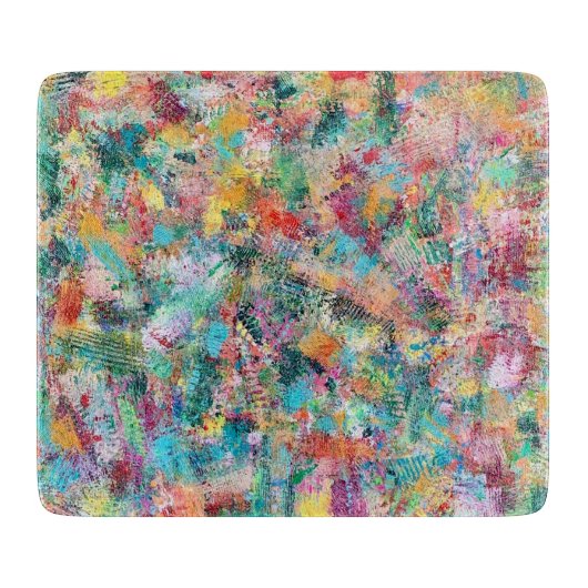 Rosebud Deco glazen snijplank (Voorkant)