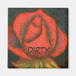 "Rosebud" Dirty Dishwasher Status Magnet Magneet