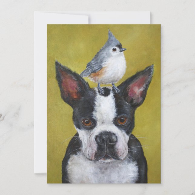 Rosebud en Samantha-platte kaart (Voorkant)