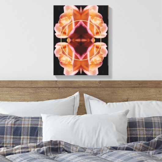 Rosebud Flower Tinted Creëer Uw eigen foto Canvas Afdruk (Insitu (Slaapkamer))