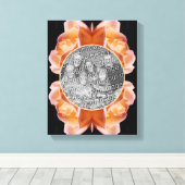 Rosebud Flower Tinted Creëer Uw eigen foto Canvas Afdruk (Insitu (Houten vloer))