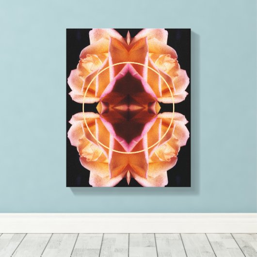 Rosebud Flower Tinted Creëer Uw eigen foto Canvas Afdruk (Insitu (Houten vloer))