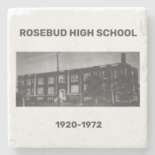 ROSEBUD HOOG SCHOOL MARBLE ONDERZETTER (Voorkant)