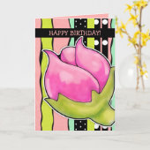 Rosebud Joy color Carte d'anniversaire (Fleur jaune)