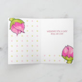 Rosebud Joy dots Carte Anniversaire (Intérieur)