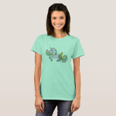 Rosebud Le T-shirt féminin de la licorne (Devant entier)