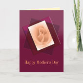 Rosebud Peach Moederdag Kaart (Voorkant)