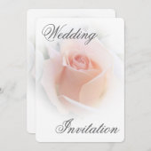 Rosebud rose faire-part de mariage (Devant / Derrière)