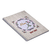 Rosebud rose personnalisée Maman Carnet (Côté Droit)