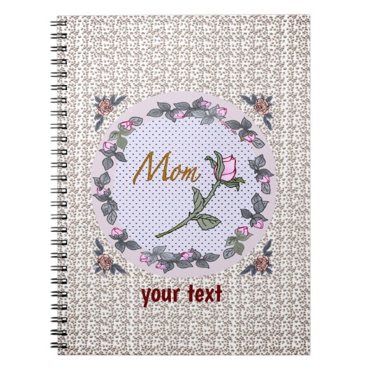 Rosebud rose personnalisée Maman Carnet (Devant)