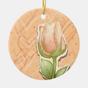 rosebud, siervisje keramisch ornament