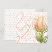 Rosebud vintage, invitation (Devant / Derrière)