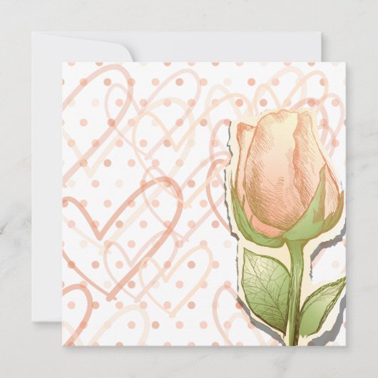 Rosebud vintage, invitation (Devant)