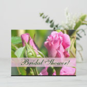 Rosebuds Bridal Shower Invitation Kaart (Staand voorkant)