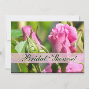 Rosebuds Bridal Shower Invitation Kaart