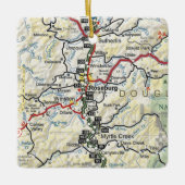 Roseburg of kaart keramisch ornament (Voorkant)