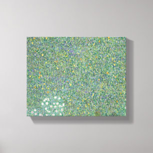 Rosebushes onder de bomen - Gustav Klimt Canvas Afdruk