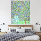 Rosebushes van Gustav Klimt onder het schilderij Canvas Afdruk (Insitu (Slaapkamer))