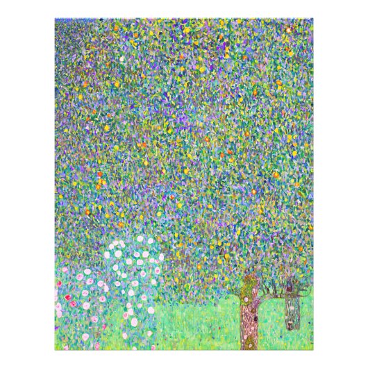Rosebushes van Gustav Klimt onder het schilderij Foto Afdruk (Voorkant)