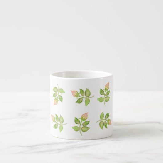 Rosebustes roses vintages Espresso Mug (Devant)