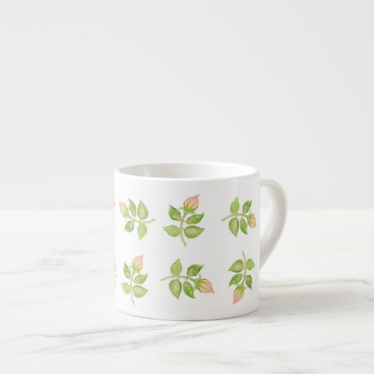 Rosebustes roses vintages Espresso Mug (Devant droit)