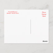 Rosecliff Mansion, Newport Rhode Island Post Card Briefkaart (Achterkant)