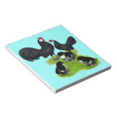 Rosecomb Black Bantam Family Notitieblok (Schuin)