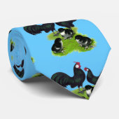 Rosecomb Black Bantam Family Stropdas (Opgerold)