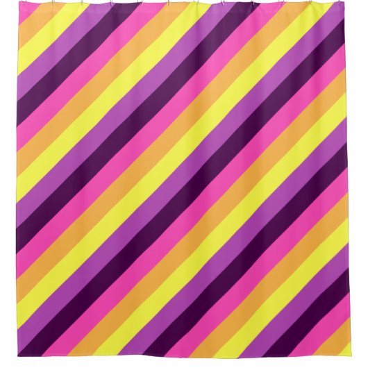 Rosée Violet Retro Grilles Douche Rideau (Devant)