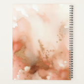 RoseGold Earthtone Waterverf bruiloft handtekening Planner (Achterkant)