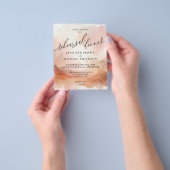 RoseGold Earthtone Waterverf repetitie diner Flyer (Hand)