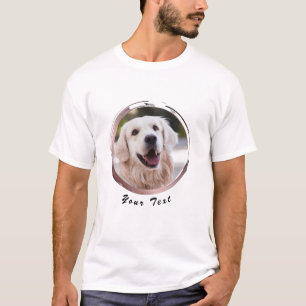 RoseGold Frame Gepersonaliseerde Honden Foto T-shirt