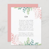 Rosegold Greenery Wedding Programme d'accueil de m (Devant / Derrière)