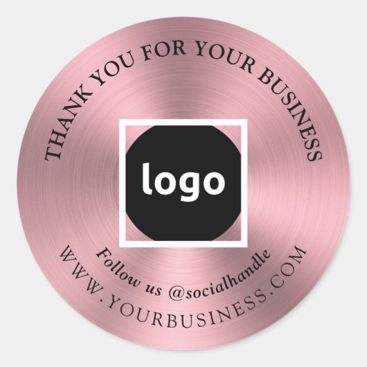 Rosegold | Merci | Stickers LOGO d'entreprise (Devant)