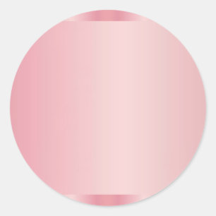 Roségoud Blank Voeg Je Tekst Logo Monogram Naam Ronde Sticker
