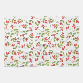 Rosehip en bee teatowel theedoek
