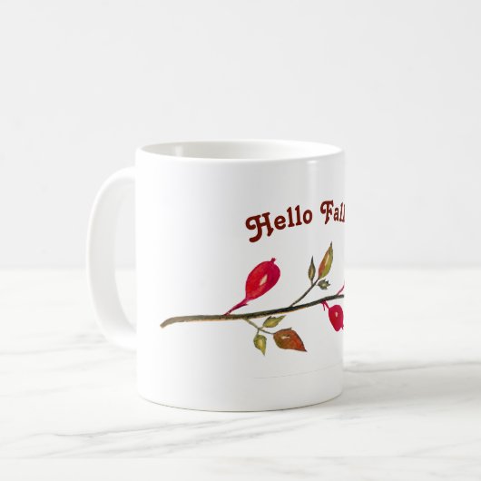 Rosehip, Rose Botanique Custom Mug (Devant gauche)