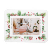 Rosehips & Holly Berries - kerstfoto Magneet (Horizontaal)