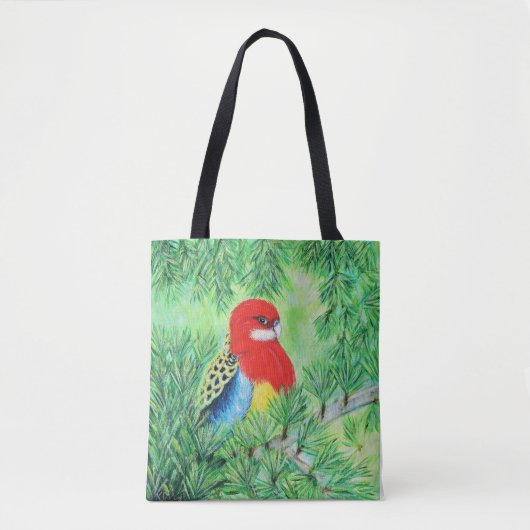 Rosella Bird Painting Draagtas (Voorkant)