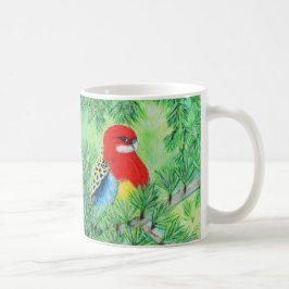 Rosella Bird Painting Koffiemok