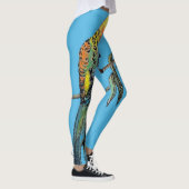 Rosella Parrot Waterverf Blue Bird Leggings (Rechts)
