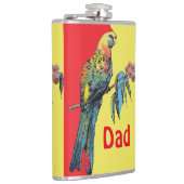 Rosella Parrot Waterverf Papa naam Heupfles (Rechts)