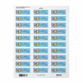Rosella Parrot Waterverf Return Address Labels (Full Sheet)