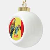 Rosella Parrot Waterverf Vader naam Ornament (Rechts)