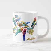 Rosella Parrots colorés Jumbo Mug (Droite)