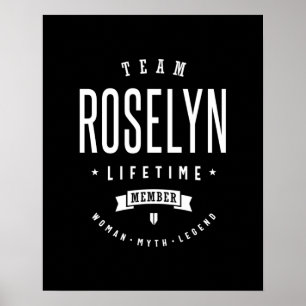 Roselyn gepersonaliseerde naam Birthday Poster