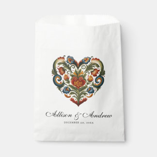 Rosemaling Heart | Noorse volkskunst Bedankzakje