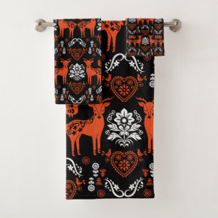 Rosemaling Noorse volkskunst Bad Handdoek