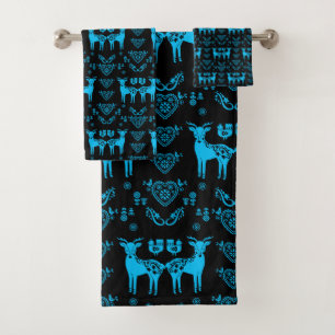 Rosemaling Noorse volkskunst Bad Handdoek