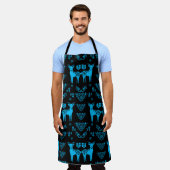Rosemaling Noorse volkskunst Schort (Gedragen)